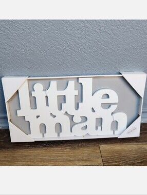 NWT Target Little Man White Wood Sign
